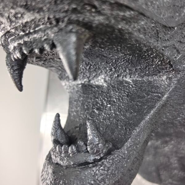 Tiger Head 3D Sculpture in Dark Steel: The Sovereign Shadow